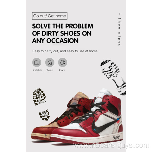 Shoe Quick Wipes Portable Sneaker Cleaner Wipes